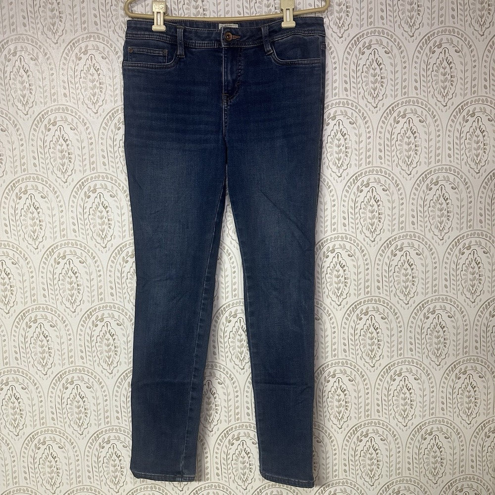 Weatherproof Vintage Slim Straight Fit Jeans Womens 6 Blue‎ Dark Wash Denim Zip
